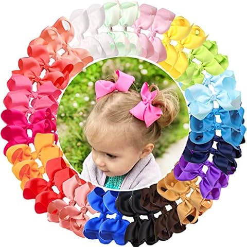 JOYOYO 40 Pcs Handmade Hair Bows for Girls Cover