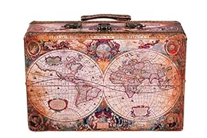 Birendy Truhe Kiste KD 1288 Koffer, Holztruhe mit edlem Kunstleder bezogen Größe L (31cm B x 20cm T x 10cm H)