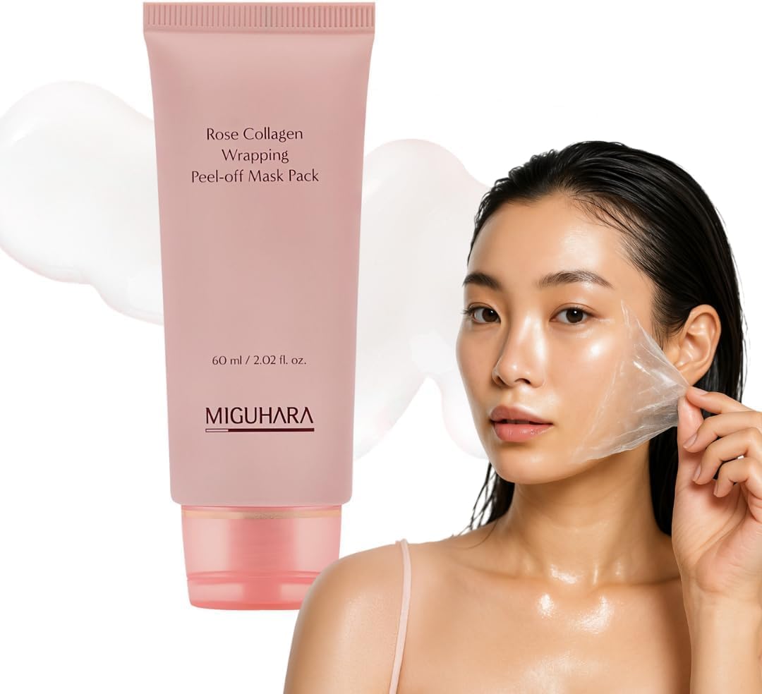 MIGUHARA Rose Collagen Wrapping Peel-off Mask Pack | Korean Skincare Mask Pack (60ml/2.02 fl.oz.)