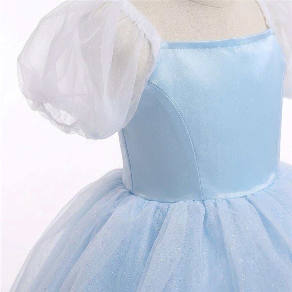 Lito Angels Déguisement de Princesse Bleue pour Fille avec Robe, Gants et Accessoires