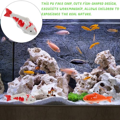 Snyvpra Schwimmende Fische, 2er Set Schwimmende Keramik-Koi-Fische – Realistische Goldfisch-Dekoration für Feengarten, Teichbrunnen, Miniteich Deko und Schwimmende Teichdeko