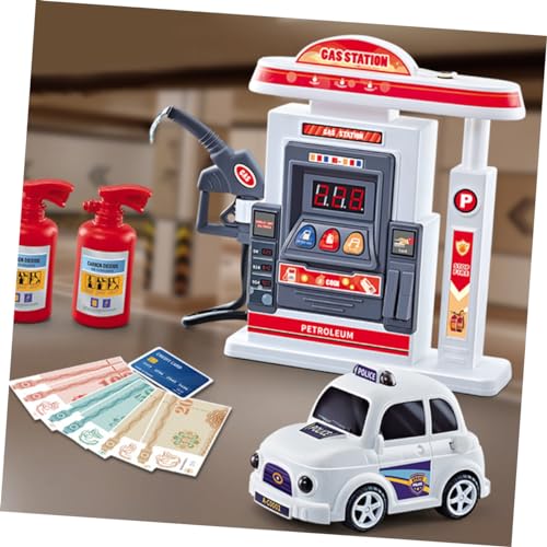 Totority 1 Conjunto De De Ônibus De Táxi Kit De Modelo De Posto De Gasolina De Brinquedo Para Decora