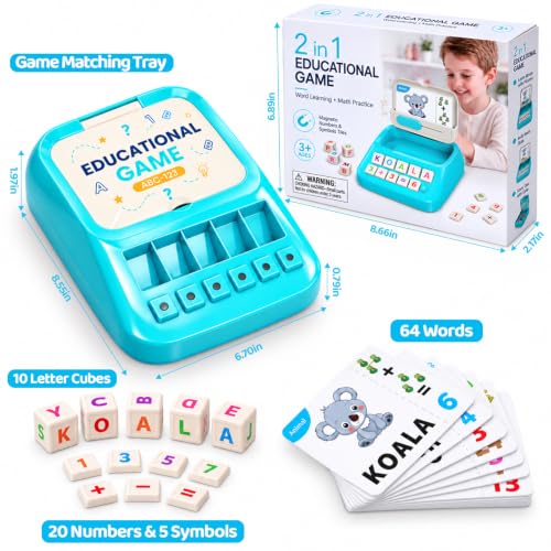 Matching Letter Games for Kids, Spelling & Math Learning Educational Toys for 3-8 Year Old Boys Girls, Sight Words Alphabet Flash Cards, Preschool Kindergarten Gift for Toddlers 4 5 6 7 Year Olds - image 7