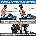 Yes4All Rubber Rotating Double D Row Handle Cable Attachment for Weight Workout, Cable Machine Accessories for Home Gym