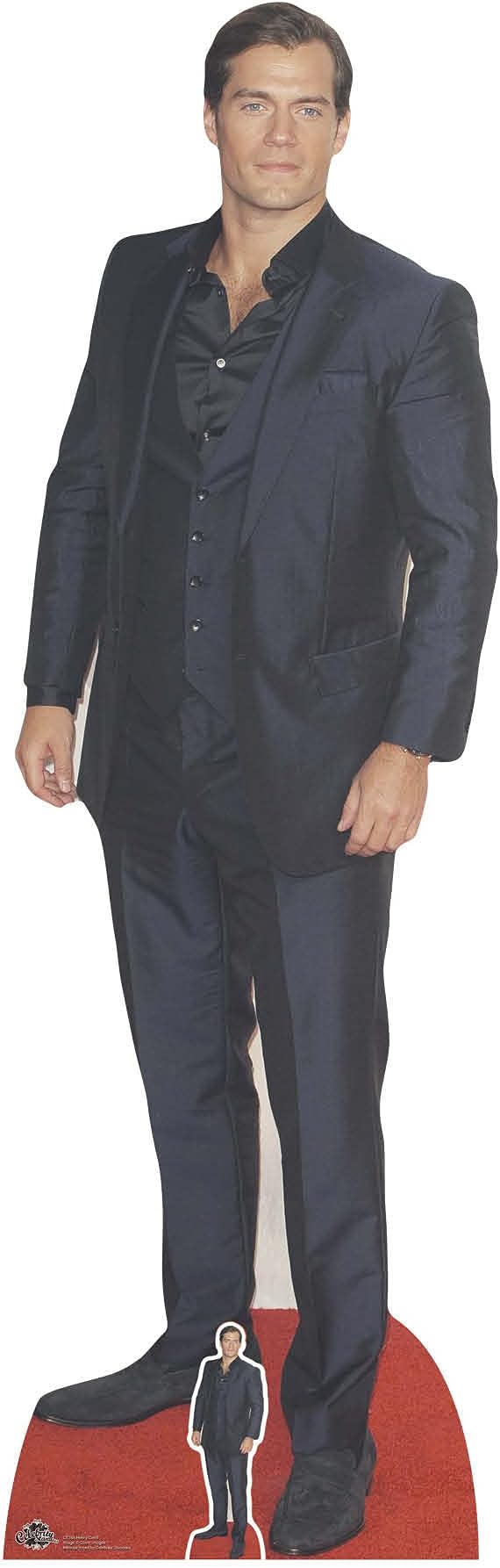 Star Cutouts Ltd CS768 Lifesize Cardboard Free Desktop Cutout of Henry Cavill 168cm Tall- Multi-Colour