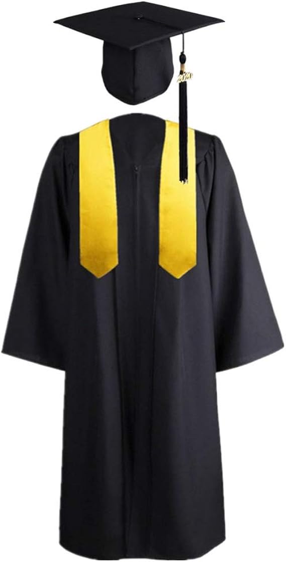 VALICLUD Unisex Graduation Gown Cap Tassel Drape Set for Grad Ceremony