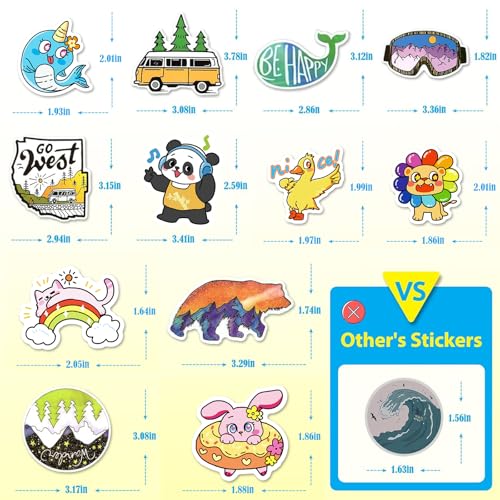 OtRainbow 300 PCS Multicolor Vinyl Waterproof Stickers, Cute Aesthetic Sticker. Laptop, Water Bottle, Phone, Skateboard Stickers for Teens Girls Kids, Vinyl Sticker.
