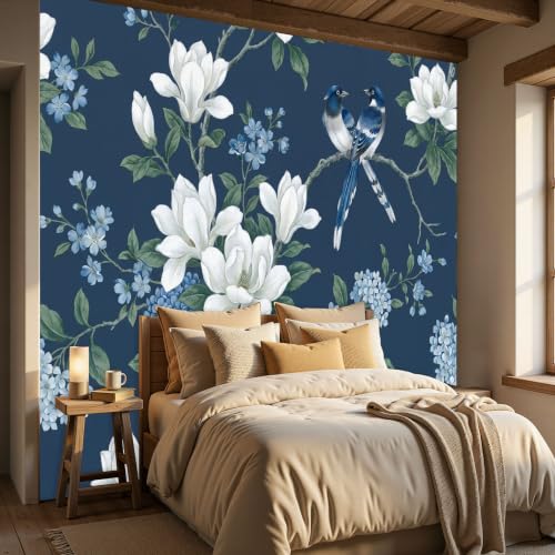 Décoration murale luxe fleur tropicale peinte intissé WunM Studio - 4