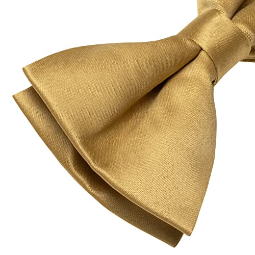 Image of YourTies Bow Ties for Men Pretied Bowties Solid Color Satin Bow Tie Formal Business Tuxedo Wedding Party Prom