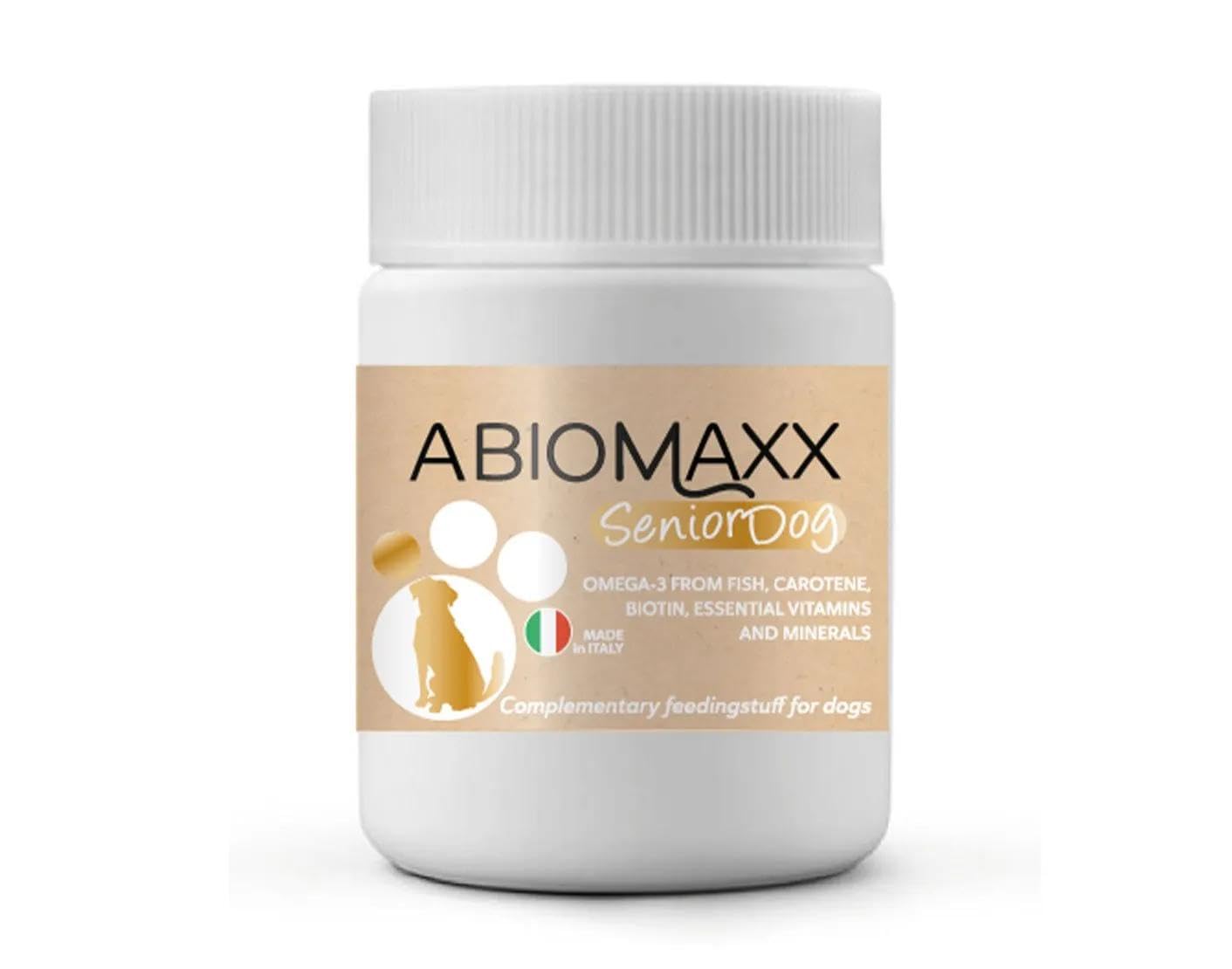 ABIOMAXX Senior Dog – Favorisce il benessere quotidiano del cane anziano – (60 compresse)