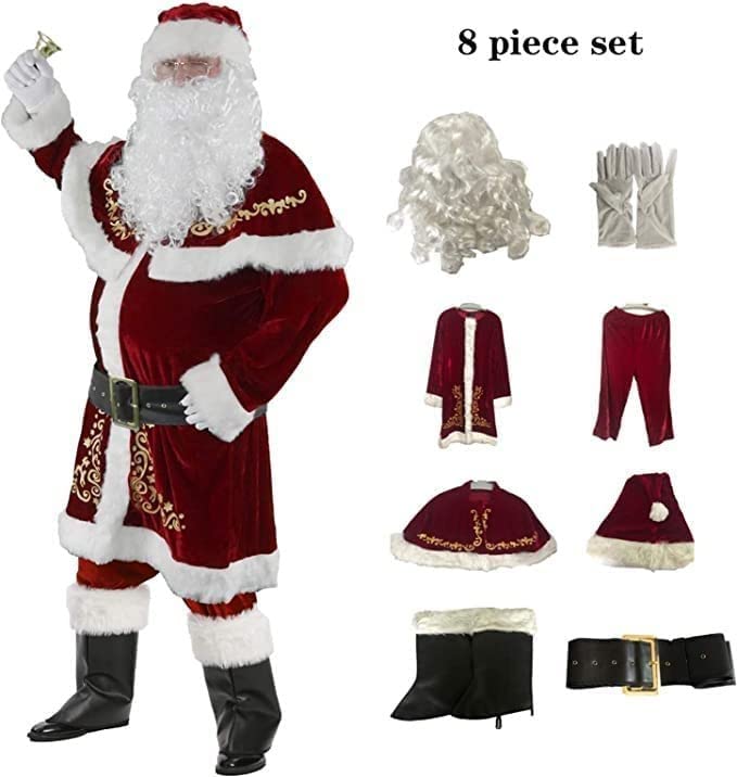 Amazon.co.jp: 7ピース サンタクロース コスチューム クリスマス