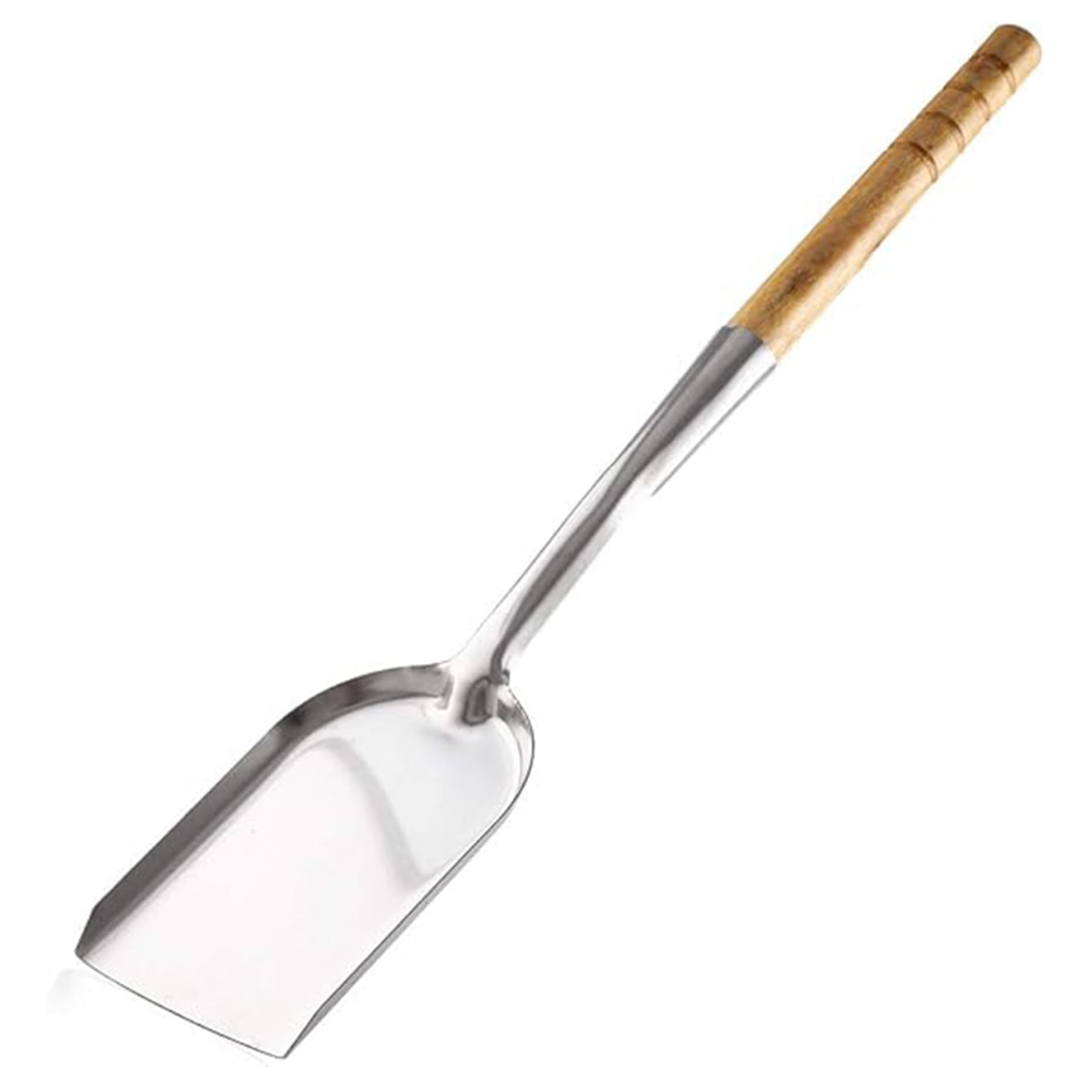 29Inch Long Ash Shovel, Fireplace Charcoal Ash Poker Scoop, Fire Stove Dust Pan, Oven Shovel with Removable Wooden Handle, Steel Stove Coal for Outdoor Fire Pit