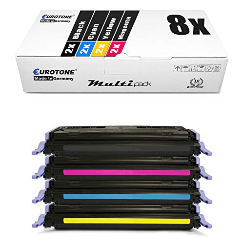 8X Müller Printware Remanufactured Cartucho de tóner para HP Color LaserJet CM 1015 1017 MFP reemplaza Q6000A 03A 124A