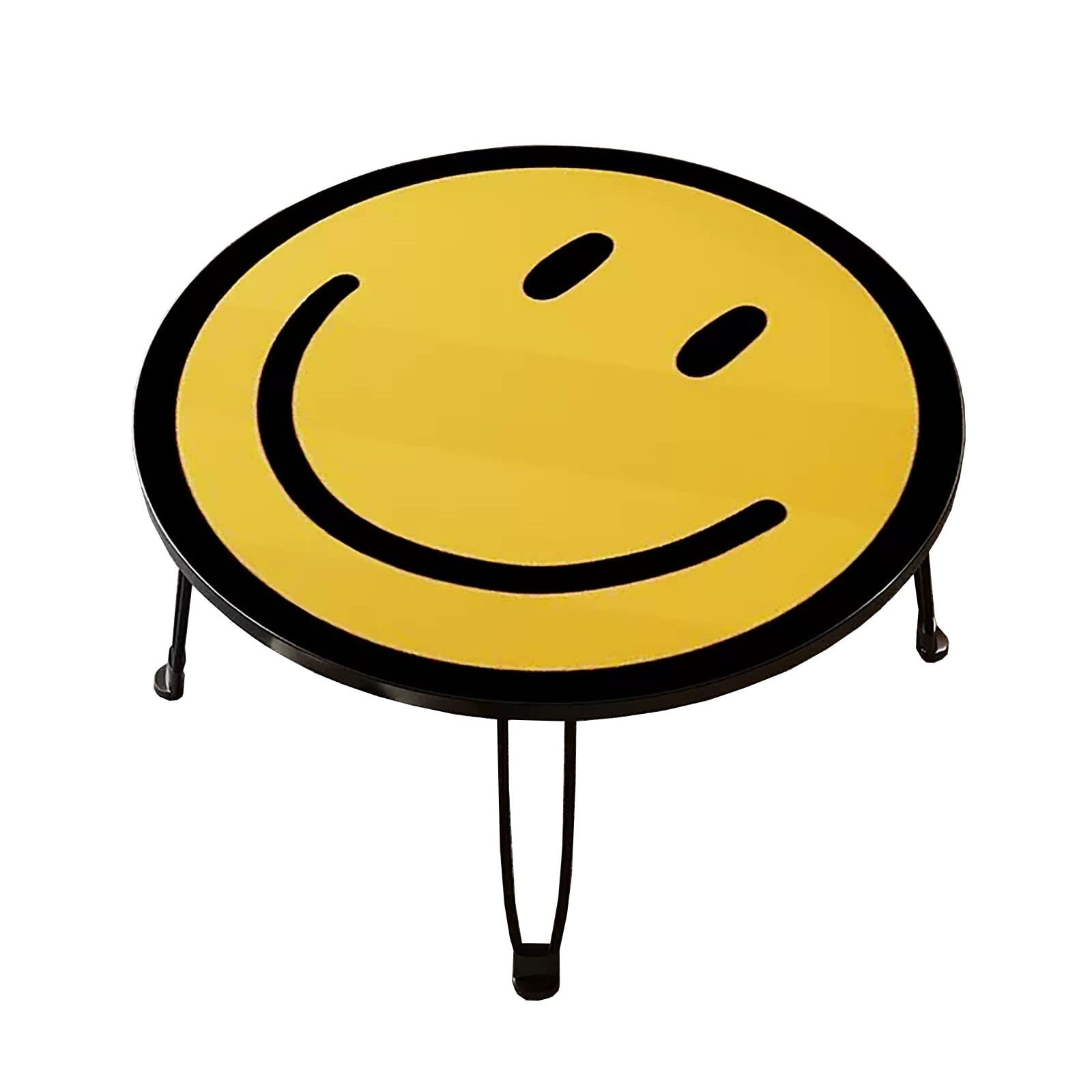 DXYDZSWD Folding Coffee Table, Small Dining Table, Simple Desk Table/Study Table, Laptop Table,Tatami Window Round Table (Φ60)(B,60x30cm)