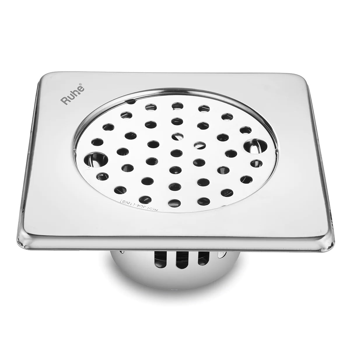 Ruhe� 304-GradeStainless Steel Floor Drain- Air Collar Square (6x6 inches) with Cockroach Trap/Jali & Lock (B0CRR1QYFD) Amazon Price History, Amazon Price Tracker