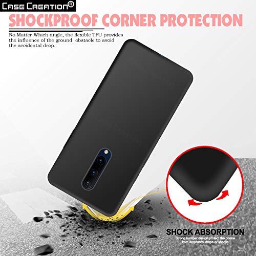 Image of Case Creation Luxurious OG Series for Oneplus 7 Pro Case Cover,Anti-Dirty Slim Case Frosted Matte Cute Candy TPU Raised Bezel (Splash of Color) Back Cover for Oneplus 7 Pro -Black