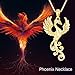YAFEINI Rising Phoenix Necklace 925 Sterling Silver Bird Pendant Phoenix Jewelry Gifts for Women (gold)