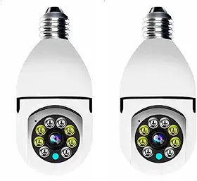 Kit 2 Câmeras Espiã Visão Noturna Panorâmica Rotativa 360 Wifi 1080p Full HD 2MP com Aplicativo para Android e iOS e Microfone e Auto-falante para ouvir e falar LCS ELETRÔNICOS
