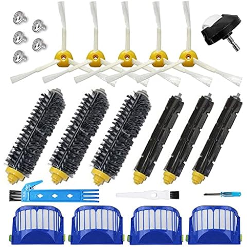 Theresa Hay Replacement Accessories Kit for iRobot Roomba 600 Series 694 692 690 680 670 671 675 660 665 655 651 650 614 Bristle and Flexible Beater Brush Filter Side Brush Parts Cover