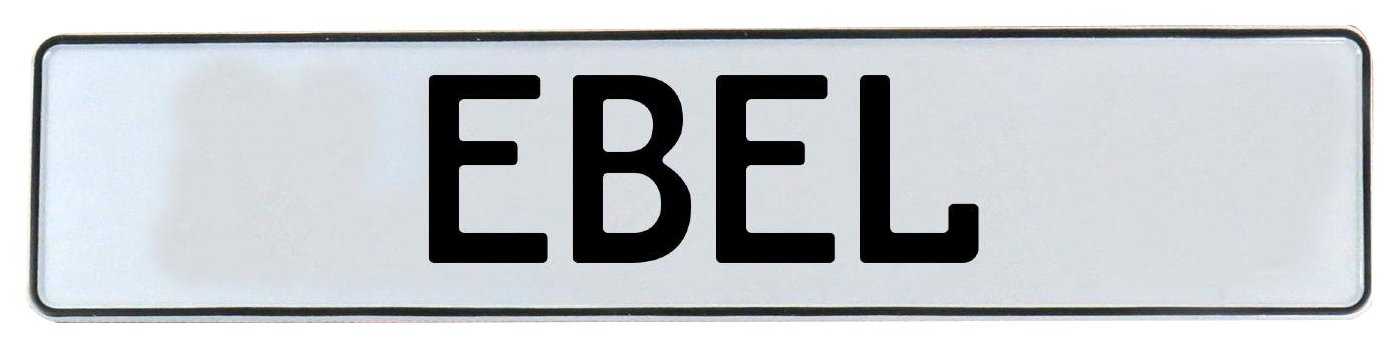 Vintage Parts 624981 Wall Art (Ebel White Stamped Aluminum Street Sign Mancave), 1 Pack