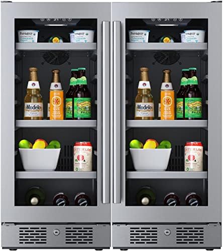 Avallon ABR152SGDUAL 30 Inch Wide 172 Can Energy Efficient Beverage Center with LED Lighting, Double Pane Glass, Touch Control Panel and Lockable Doors