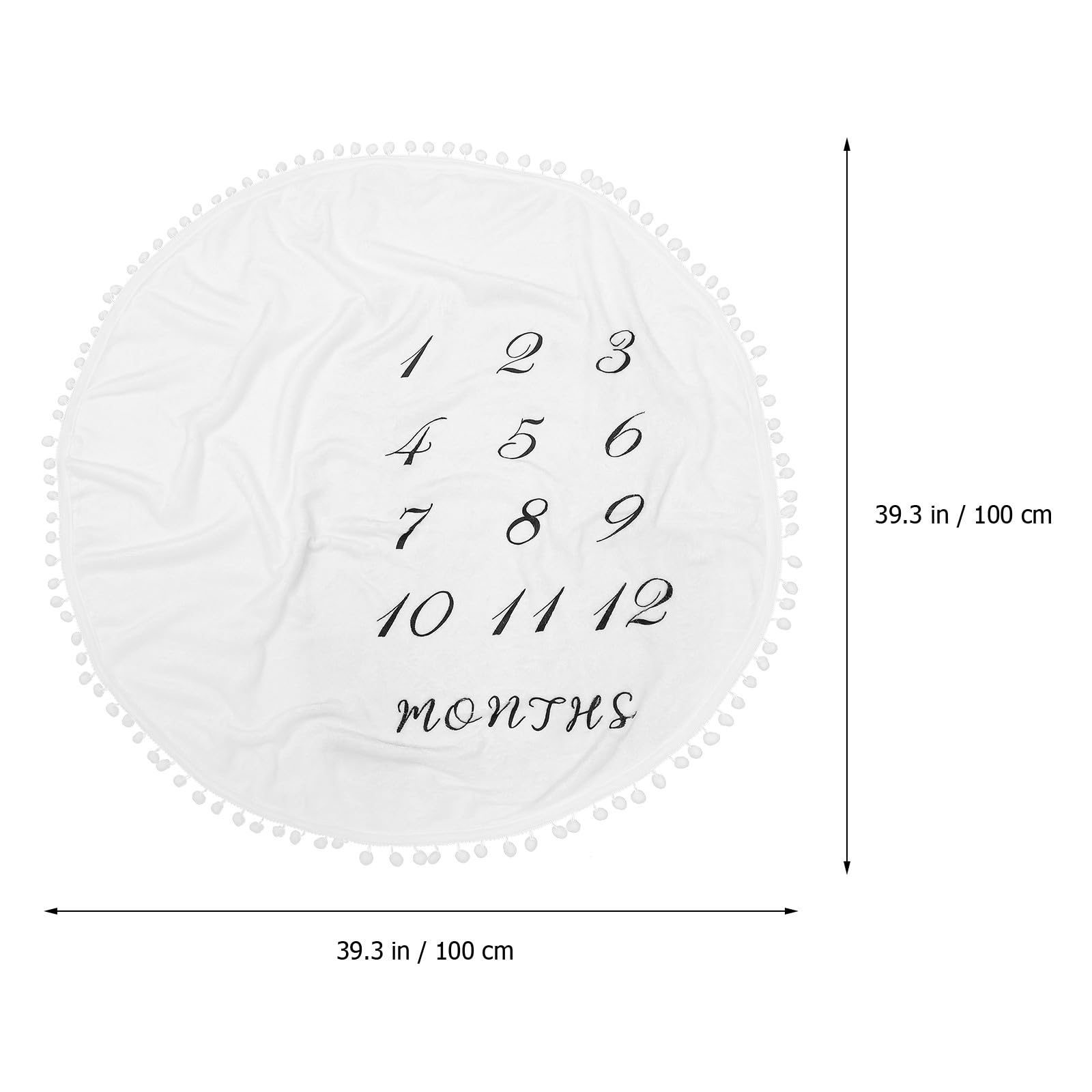 Manta para Recién Nacidos Manta para Fotografía Infantil de Franela Color Claro Lunares Play Mat y Envoltura Espaciosa para Shower y Bautismo
