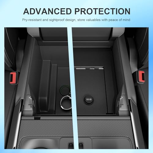 SZYANG Center Console Safe Organizer Compatible with 2021-2025 Ford F150 Lock Box No XLT STX Tremor Raptor Console Safe Vault Replacement for 2021-2025 Ford F-150 Accessories by SZYANG - Image 3