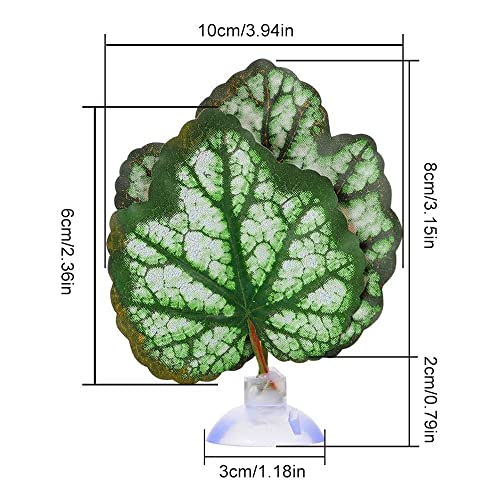 DONGKER Betta Fish Bed, Simulating Betta Bed Leaf Hammock with Suction Cup for Betta Resting Spots, purple - Image 3