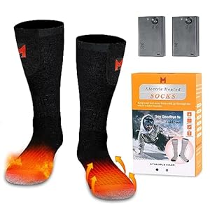 Heated Socks for Men Women, Battery Heated Socks, Electric Heating Socks for Men Women Camping Fishing Cycling Skiing Skating Hunting Hiking