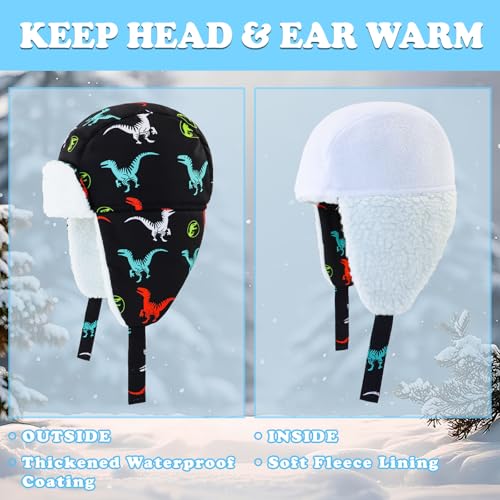 Image of BAVST Winter Trapper Hat for Boys Girls Waterproof Warm Baby Toddler Ushanka Fleece Beanie Hats for 6M-6T