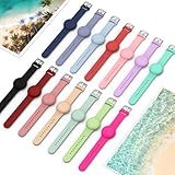 Pack 2 Waterproof Air Tag Bracelets for Kids Compatible with Apple Air Tag Finders with Soft Silicone,Anti Lost GPS Item Finders Case Cover for Kids (Black/Midnight Blue) - Image 9