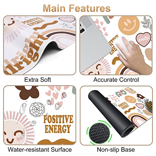 Image of iCasso Large Gaming Mouse Pad, XXL Mouse Pad, Stable Rubber Base with Stitched Edges, Computer Keyboard Pad for Work, Gaming, Office, Home - Sticker