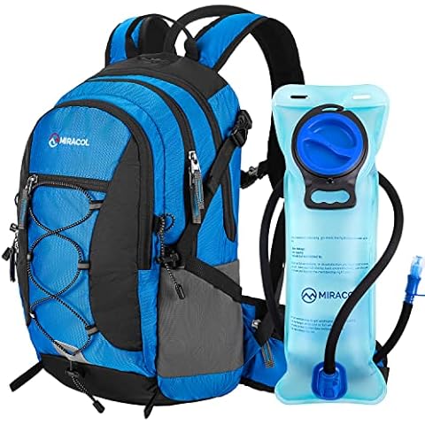 MIRACOL 18L Hydration Backpack with 2.5L BPA Free Water Bladder: Large-Capacity Hydration Pack with 2 Waist Pouch Insulated Water Backpack - for Hiking Running Biking Camping Hunting Cover