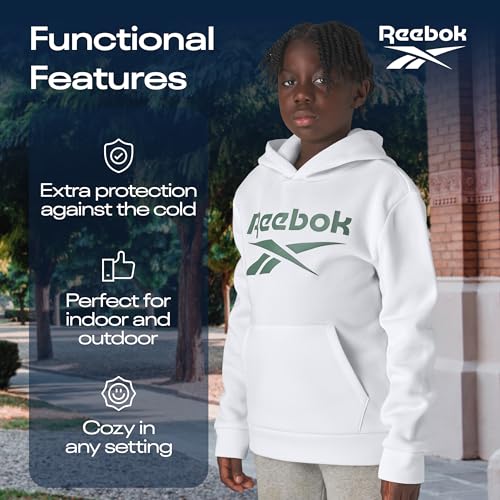 Reebok Boys Fashion Hoodie Sweatshirts 2 Pack Fleece Hoodies for Boys Size 8-204