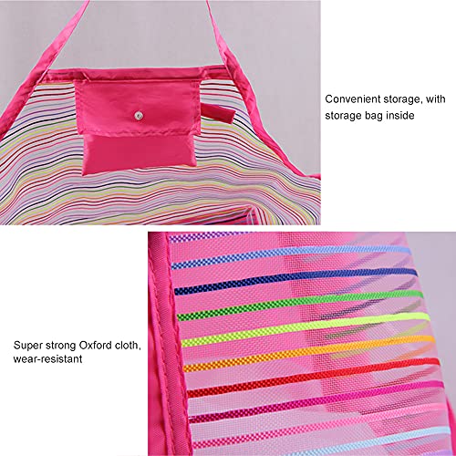 yeacher Malha Bolsa de praia Sacolas de praia extra grandes e sacola Mochila Brinquedos Toalhas Sand