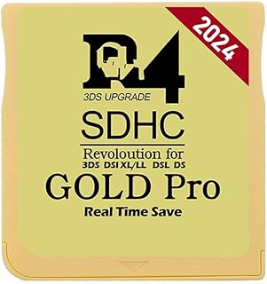 Adecuado para tarjeta 3DS DSL XL/LL 2024 R-4 SDHC, tarjeta de juego de tarjetas, tarjeta de memoria digital, tarjeta flash, accesorios para juegos (dorado)