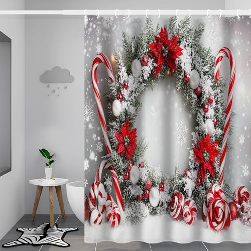 Rideau douche 180x200cm imperméable en tissu polyester lavable
