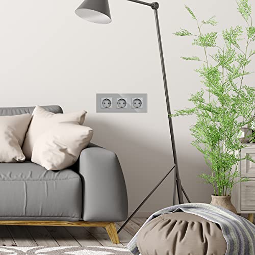 JIMEIDA Presa tripla in vetro, 16 Amp, presa