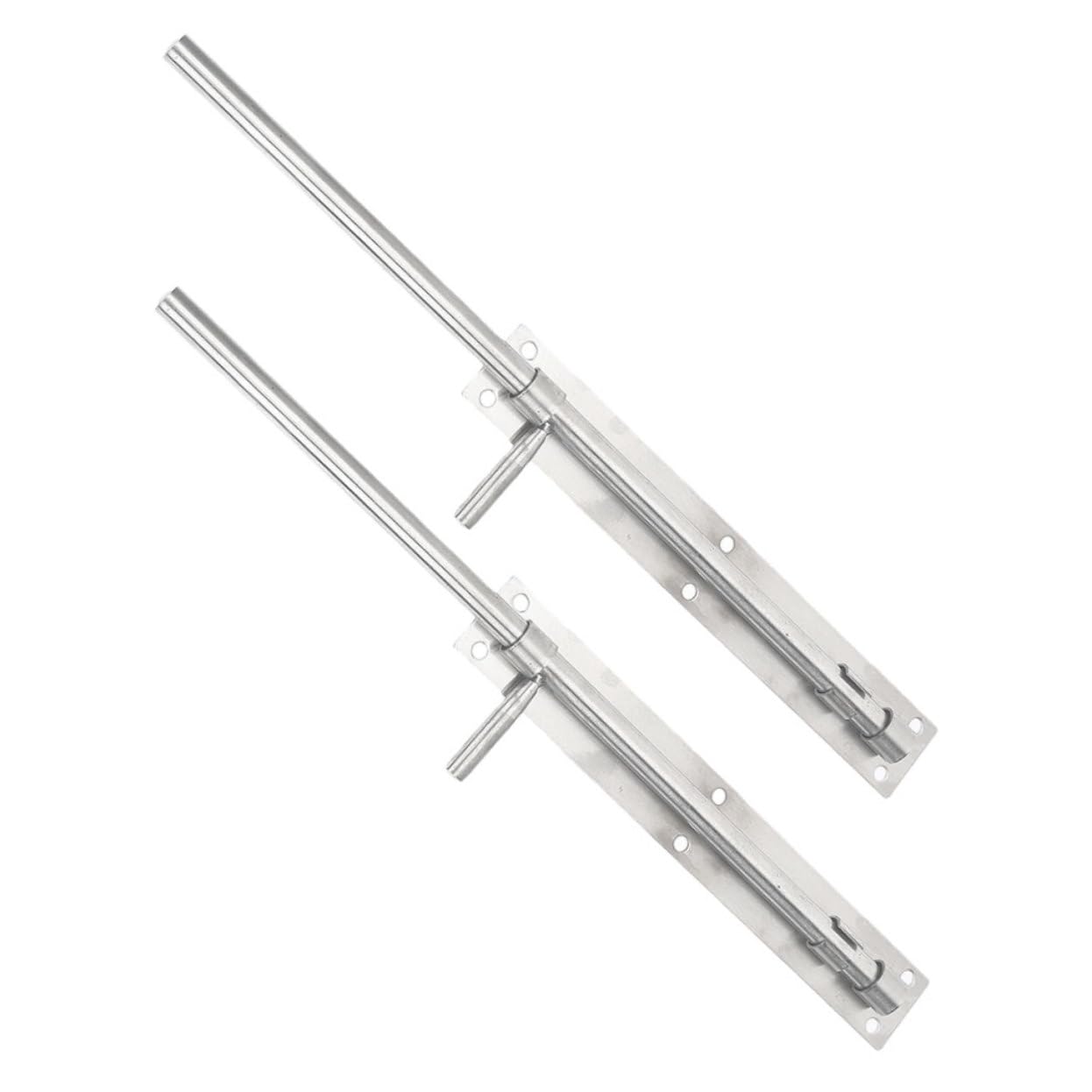 SHINEOFI 5 Set Serratura Scorrimento Acciaio Inossidabile Catenaccio Per Portoni E Cancelli Installazione E Resistente Sicurezza Per Porte Doppie E Singole 2 Pezzi*5