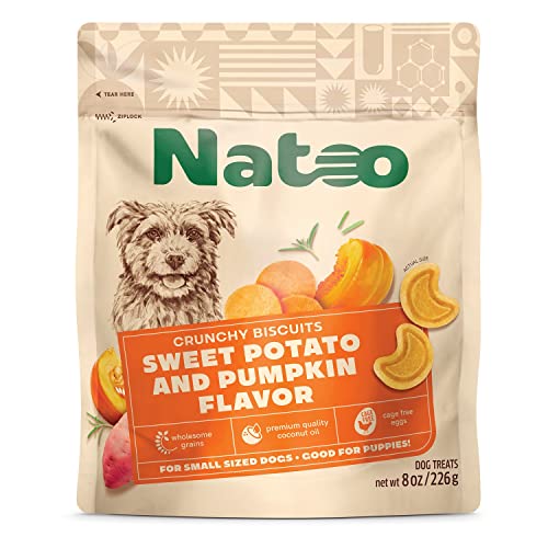 Natoo Dog Biscuits for Small Dogs  Puppies Crunchy Dog Treats Sweet Potato  Pumpkin Healthy Natural Dog Biscuits Rich in Omega 6 Prebiotics  Fibers Antioxidants for Immunity 8 Oz  Cucciolini Doodles Natoo dog biscuits for small dogs  puppies crunchy dog treats sweet potato  pumpkin healthy natural dog biscuits rich in omega 6 prebiotics  fibers antioxidants for immunity 8 oz   cucciolini doodles