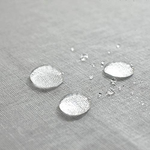 Nappe imperméable gris clair rond 100 cm de table basse