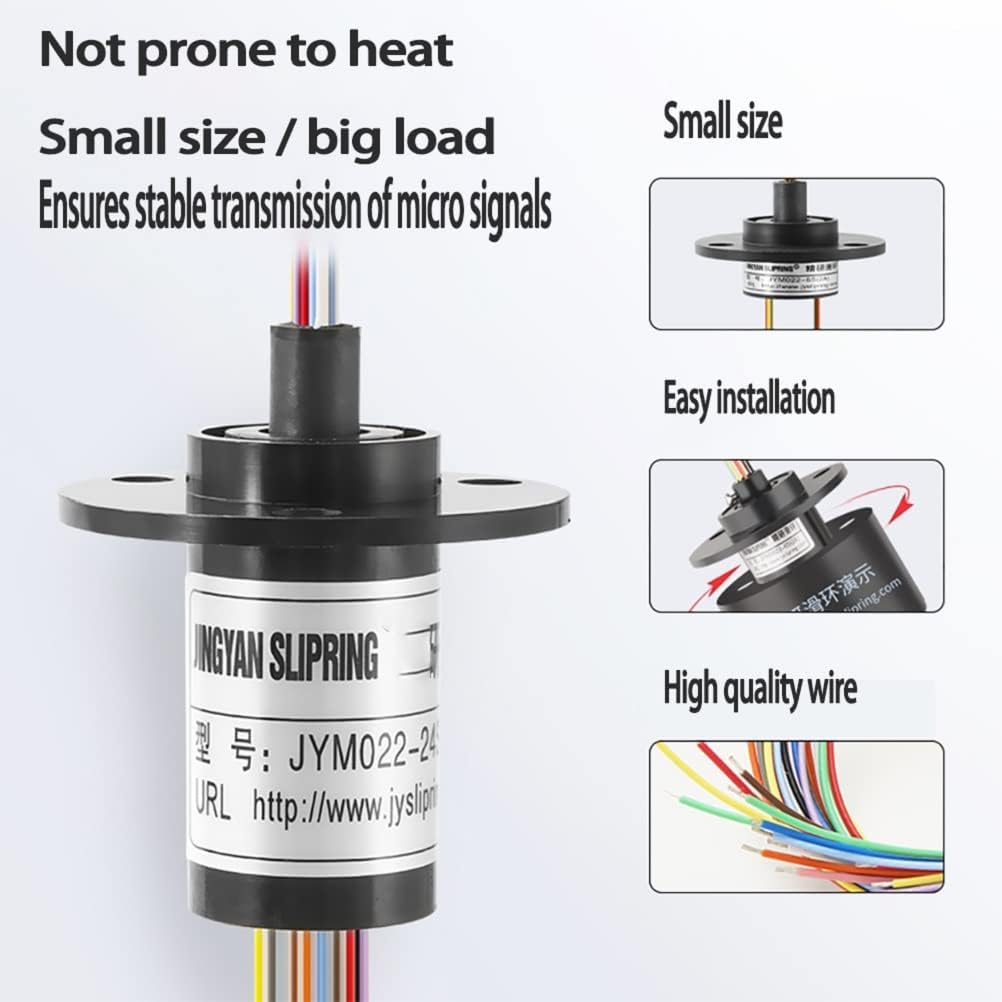 Slip Ring Electrical Slip Ring Slip Ring Electrical Connector Slip Ring Connector Motor Slip Ring Rotating Connector 2 Wires 10A Diameter 22mm