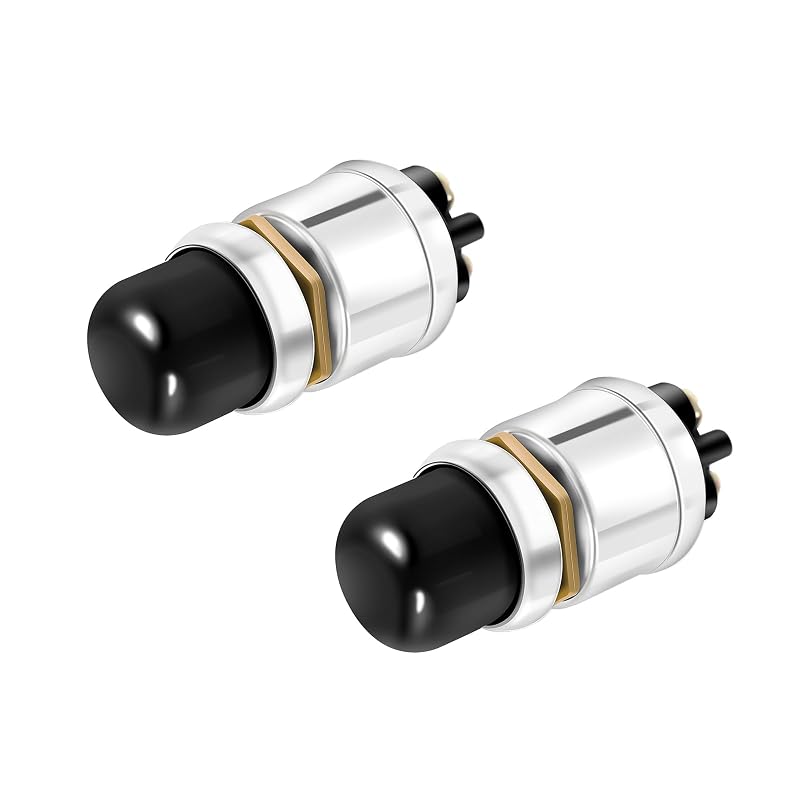 Interruptor de partida com botão momentâneo SUPERFASTRACING 12 V 50 A para carro e barco – 2 unidades