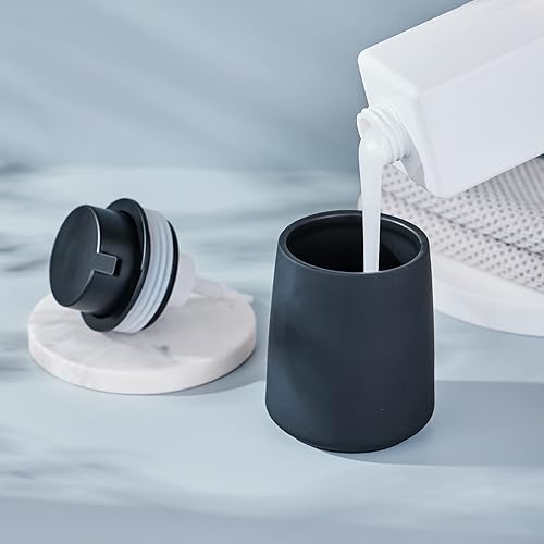 Miniatura 71 de Dispensador de jabón de manos de espuma de 12 onzas, dispensador de jabón espumoso negro para baño con bomba fácil de presionar, dispensador de