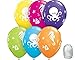 10 Pack 11" Fun Sea Creatures Assorted Colors Latex Balloons with Matching Ribbon