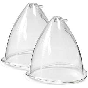 1 Pair Vacuum Cups:80,90,120,150,180,210 ML Extra-Large Butt Suction Cup Vacuum Therapy Cupping Machine Accessories for Buttocks Bigger and Breast Lifting (Y-Hose Not Included) (120ml)