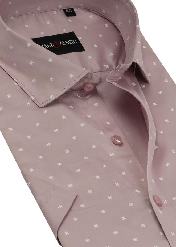 Image of MARK & ALBERT Mens Half Sleeves Printed Shirt