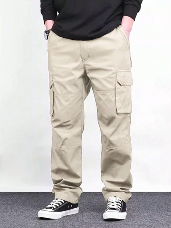 Image of DEELMO Men's Stylish Multi-Pocket Cargo Pants || Casual Fit Pants Trousers || Stylish Trousers for Men || Men's Cargo (MD501 01 08)