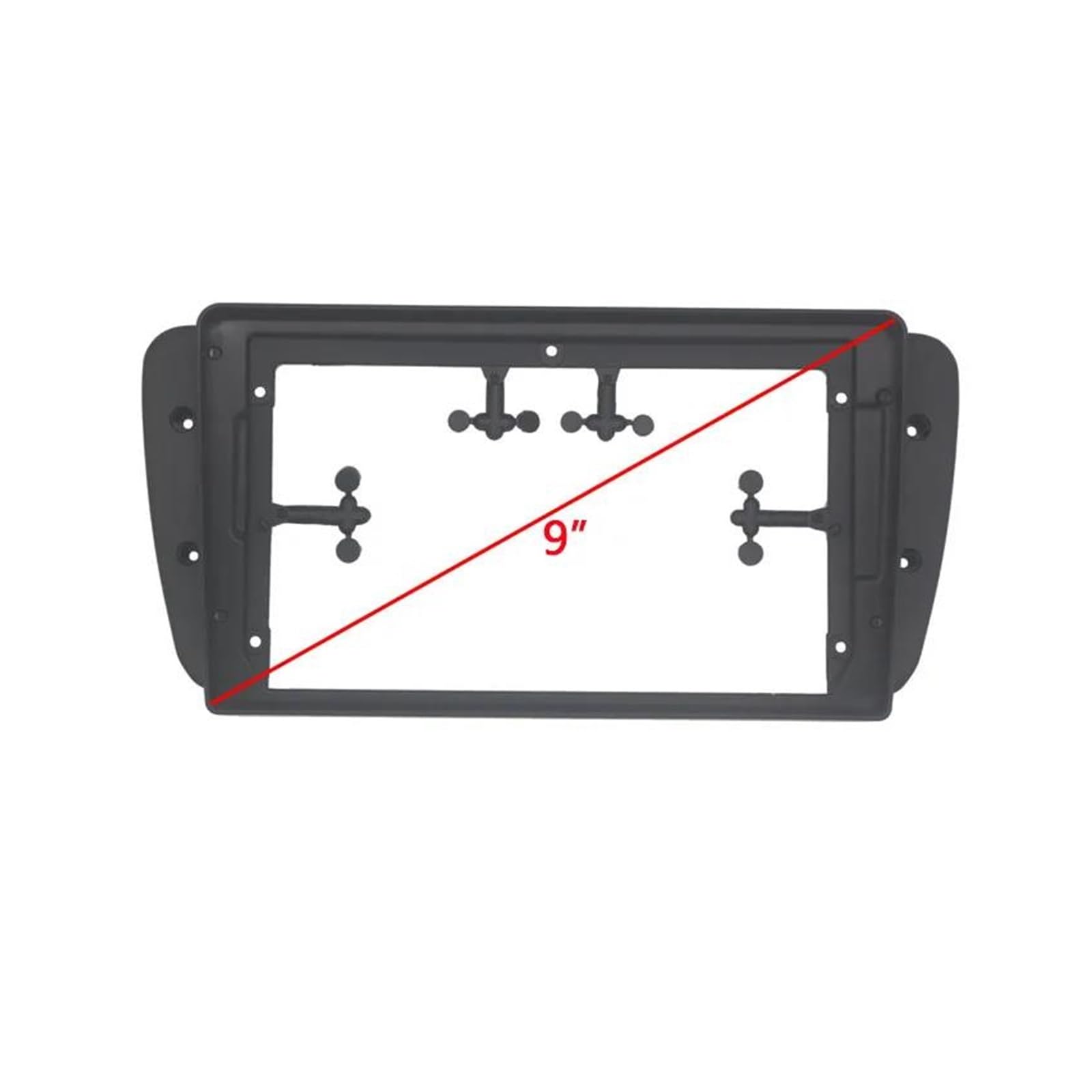 Genérico Kit de Marco para autorradio para Seat para Ibiza 6J 2009-2013 Embellecedor para Panel Control de la Unidad Principal autorradio Panel Radio para Coche(9 Inch)