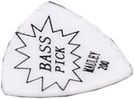 Quality POM Bass Guitar Picks Plectrums 0.08 Inch / 2mm 10 Pcs, White